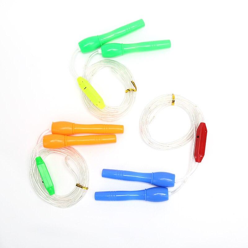 School Children Fitness Jump Ropes LED Light Up Skipping Kids Luminous Home Exercise Rope Sports Supplies Colorful Glowing Skipping Rope Handles Fast Speed Rope LED Light Up Colorful Jump Rope Stevvex