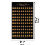 Scratch Off 100 Poster Movies Of All Time Must-See Movies Unique Design Perfect Gift For Teens And Older