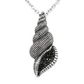 Seashell Pendant Necklace Silver Tone Beach Boho Jewelry