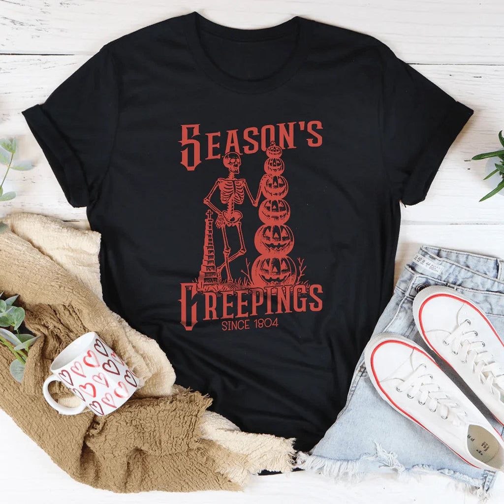 Season's Creepings Tee Peachy Sunday