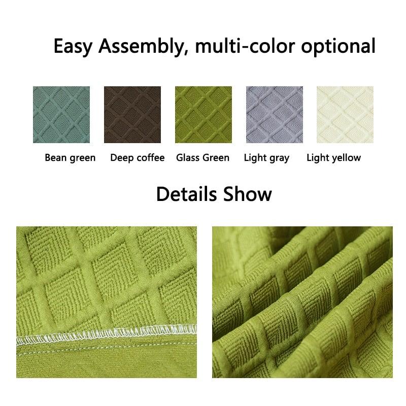 Seat Covers for Dining Room Chairs Stretch Round Home Seat Cover Jacquard Spandex Slipcovers Protector Case Chair Cover Stretch for Kitchen Hotel Banquet Stool Cover Stevvex