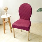 Seat Covers for Dining Room Chairs Stretch Round Home Seat Cover Jacquard Spandex Slipcovers Protector Case Chair Cover Stretch for Kitchen Hotel Banquet Stool Cover Stevvex