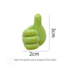 Self-Adhesive Wall Decoration Hook Creative Silicone Thumb Key Hanger Hook Home/Office Data Cable Clip Wire Desk Organizer Silicone Thumb Wall Hook Adhesive Thumb Multifunctional Clip Holder Stevvex
