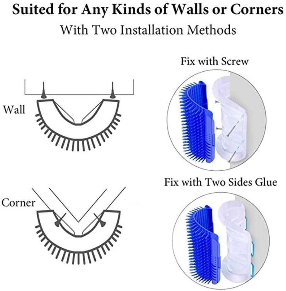 Self Groomer Cat Brush Angle Cat Massager Cat Accessories Self-raising Beautician Massage Comb Cat Toy Cat Supplies Teasing Cat  Self Groomer Cat Brush Interactive Cat Toy Stevvex