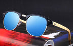 Semi Rimless Frame Driving Sunglasses Men Black Business Design Sun Glasses Stylish Cool Polarized Sunglasses For Men  Retro Frame New Driving Sunglasses Outdoor Round Shaped Elegant Shades  Comfortable Eyewear Stevvex