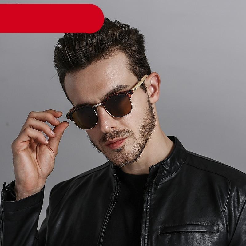 Semi Rimless Frame Driving Sunglasses Men Black Business Design Sun Glasses Stylish Cool Polarized Sunglasses For Men  Retro Frame New Driving Sunglasses Outdoor Round Shaped Elegant Shades  Comfortable Eyewear Stevvex