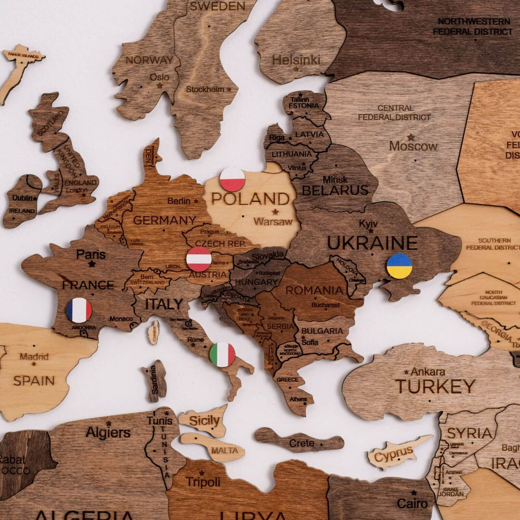 Europe Flag Pins Enjoy The Wood