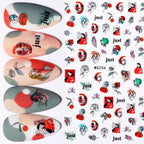 Sexy Lady Pattern 3D Nail Stickers Character Image Decals Slider Valentine Black White Nail Art Decoration Strip Line Nail Decal Self-Adhesive 3D Wave Design Decoration for Women Girls Art Stickers Decal Decoration Metallic Curve Strip Line Nail Stevvex