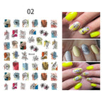 Sexy Lady Pattern 3D Nail Stickers Character Image Decals Slider Valentine Black White Nail Art Decoration Strip Line Nail Decal Self-Adhesive 3D Wave Design Decoration for Women Girls Art Stickers Decal Decoration Metallic Curve Strip Line Nail Stevvex