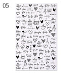 Sexy Lady Pattern 3D Nail Stickers Character Image Decals Slider Valentine Black White Nail Art Decoration Strip Line Nail Decal Self-Adhesive 3D Wave Design Decoration for Women Girls Art Stickers Decal Decoration Metallic Curve Strip Line Nail Stevvex