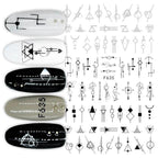 Sexy Lady Pattern 3D Nail Stickers Character Image Decals Slider Valentine Black White Nail Art Decoration Strip Line Nail Decal Self-Adhesive 3D Wave Design Decoration for Women Girls Art Stickers Decal Decoration Metallic Curve Strip Line Nail Stevvex