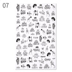 Sexy Lady Pattern 3D Nail Stickers Character Image Decals Slider Valentine Black White Nail Art Decoration Strip Line Nail Decal Self-Adhesive 3D Wave Design Decoration for Women Girls Art Stickers Decal Decoration Metallic Curve Strip Line Nail Stevvex