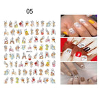 Sexy Lady Pattern 3D Nail Stickers Character Image Decals Slider Valentine Black White Nail Art Decoration Strip Line Nail Decal Self-Adhesive 3D Wave Design Decoration for Women Girls Art Stickers Decal Decoration Metallic Curve Strip Line Nail Stevvex