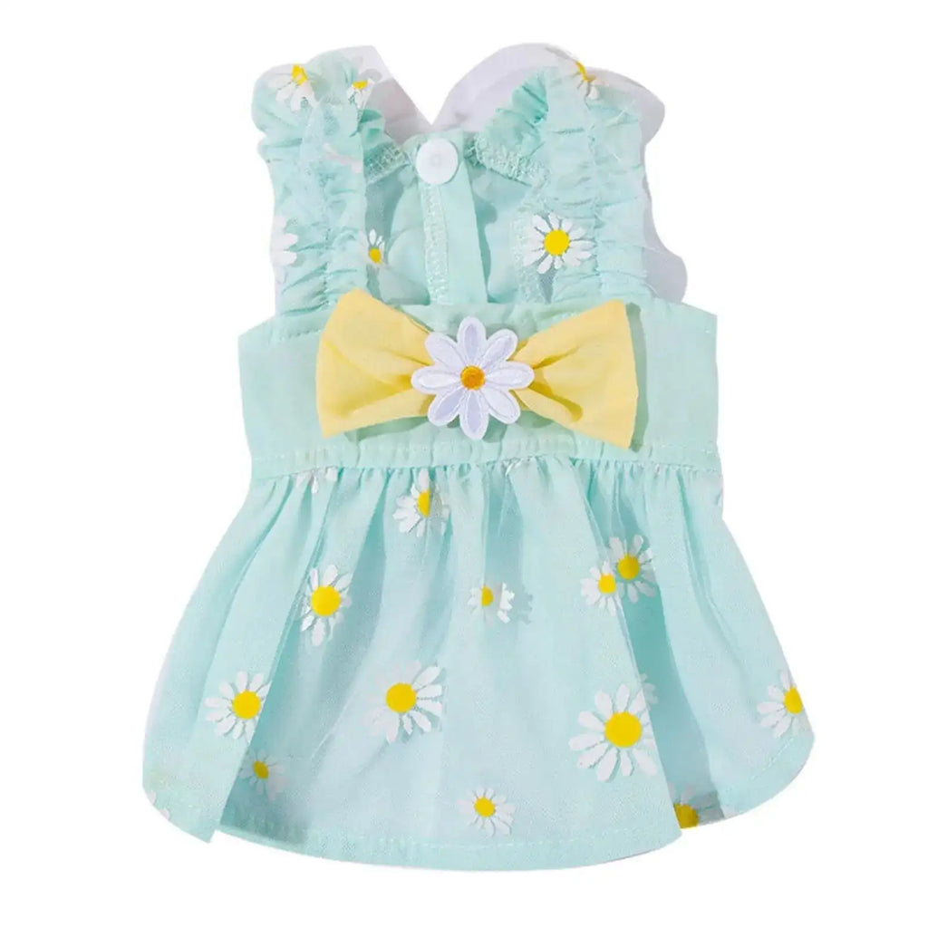 Flowers Elegant Princess Small Dog Dress Spring Summer Dog Dresses Girls Puppy Lightweight Pet Dresses