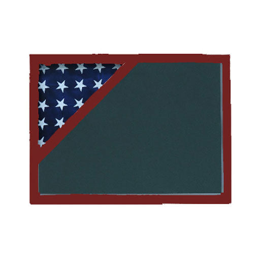 Shadow box for American 4'x6' Flag - Cherry Material. The Military Gift Store