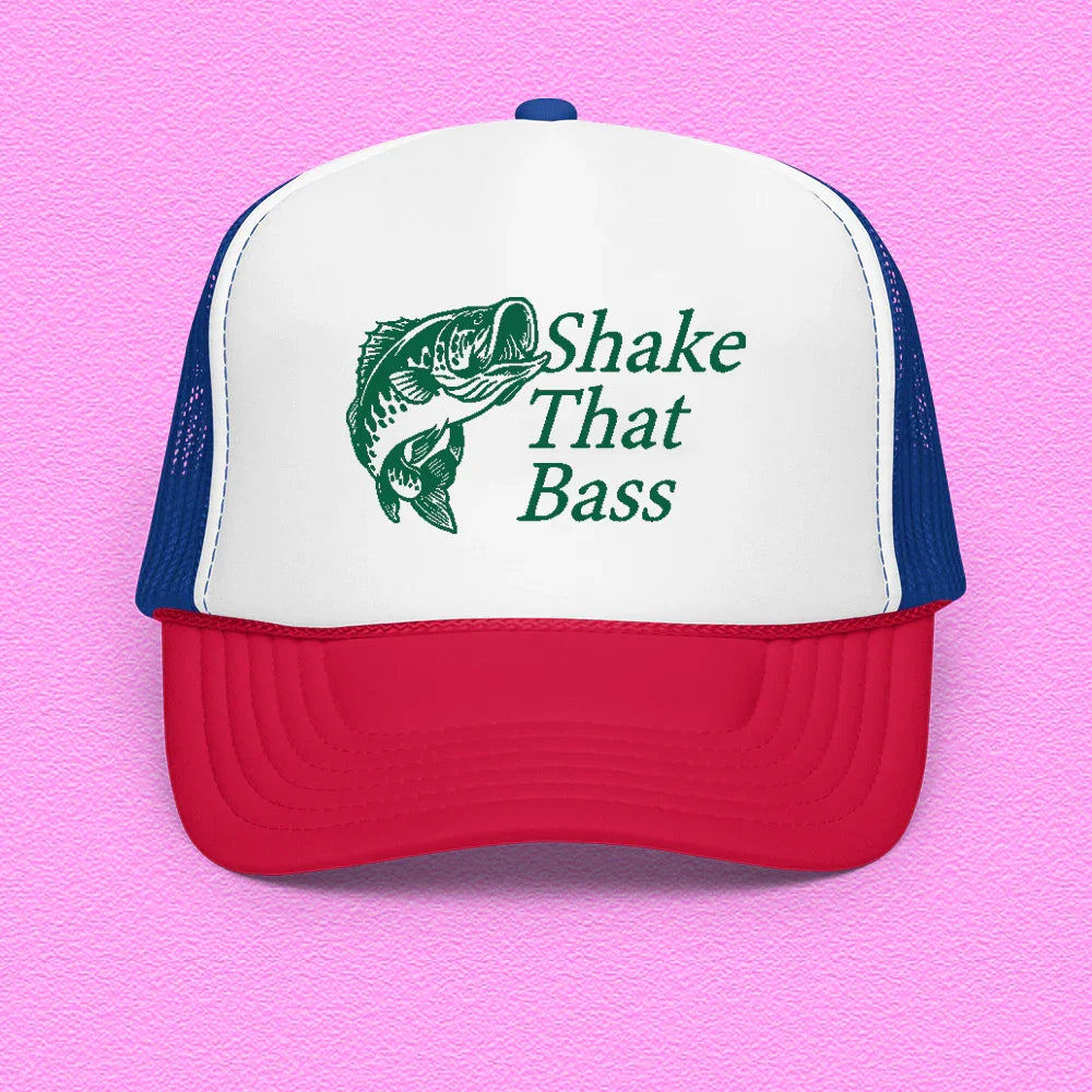 Shake That Bass Trucker Hat Peachy Sunday