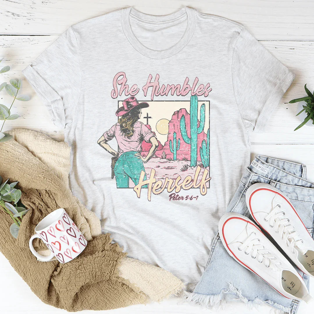 She Humbles Herself Cowgirl Tee