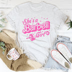 She's A Barbell Girl Tee Peachy Sunday