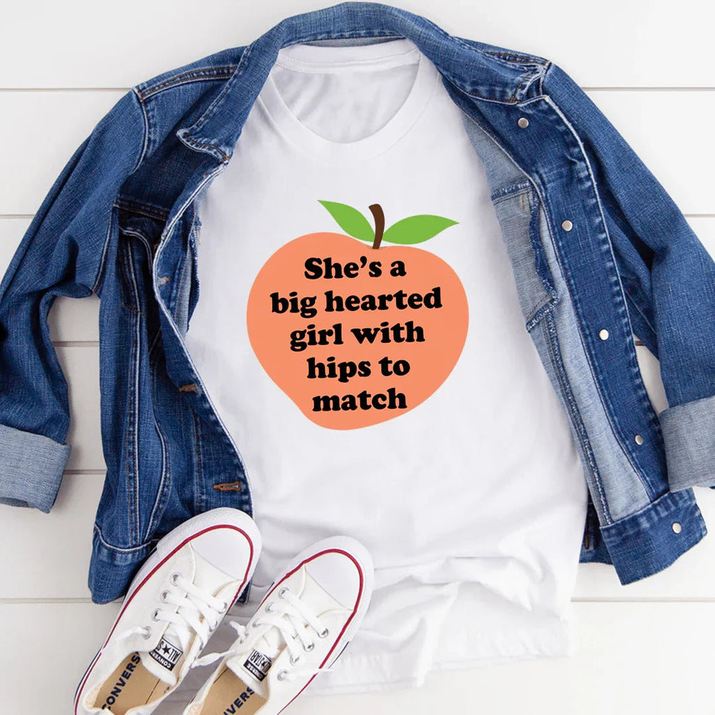 She's A Big Hearted Girl With Hips to Match Tee - SJB-DIAMOND ELITES