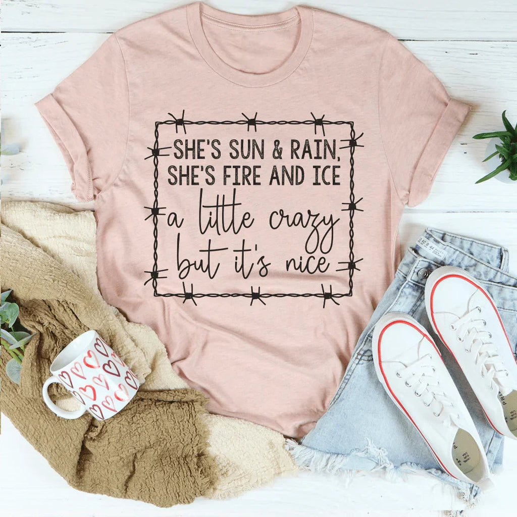 She's Fire & Ice Tee Peachy Sunday
