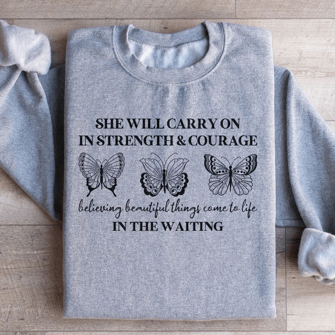 She Will Carry On Sweatshirt Peachy Sunday
