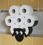 Sheep Toilet Paper Roll Holder Bathroom Wall Mounted Loo Rolls Storage Metal Rack Mount Hold Up 7 Rolls Novelty Animal Decorative Toilet Paper Holders Tissue Paper Storage Stand Wall Mount Iron Tissue Basket Sheep Art Decoration Bathroom House Office Stevvex