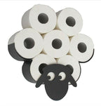 Sheep Toilet Paper Roll Holder Bathroom Wall Mounted Loo Rolls Storage Metal Rack Mount Hold Up 7 Rolls Novelty Animal Decorative Toilet Paper Holders Tissue Paper Storage Stand Wall Mount Iron Tissue Basket Sheep Art Decoration Bathroom House Office Stevvex