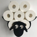 Sheep Toilet Paper Roll Holder Bathroom Wall Mounted Loo Rolls Storage Metal Rack Mount Hold Up 7 Rolls Novelty Animal Decorative Toilet Paper Holders Tissue Paper Storage Stand Wall Mount Iron Tissue Basket Sheep Art Decoration Bathroom House Office Stevvex