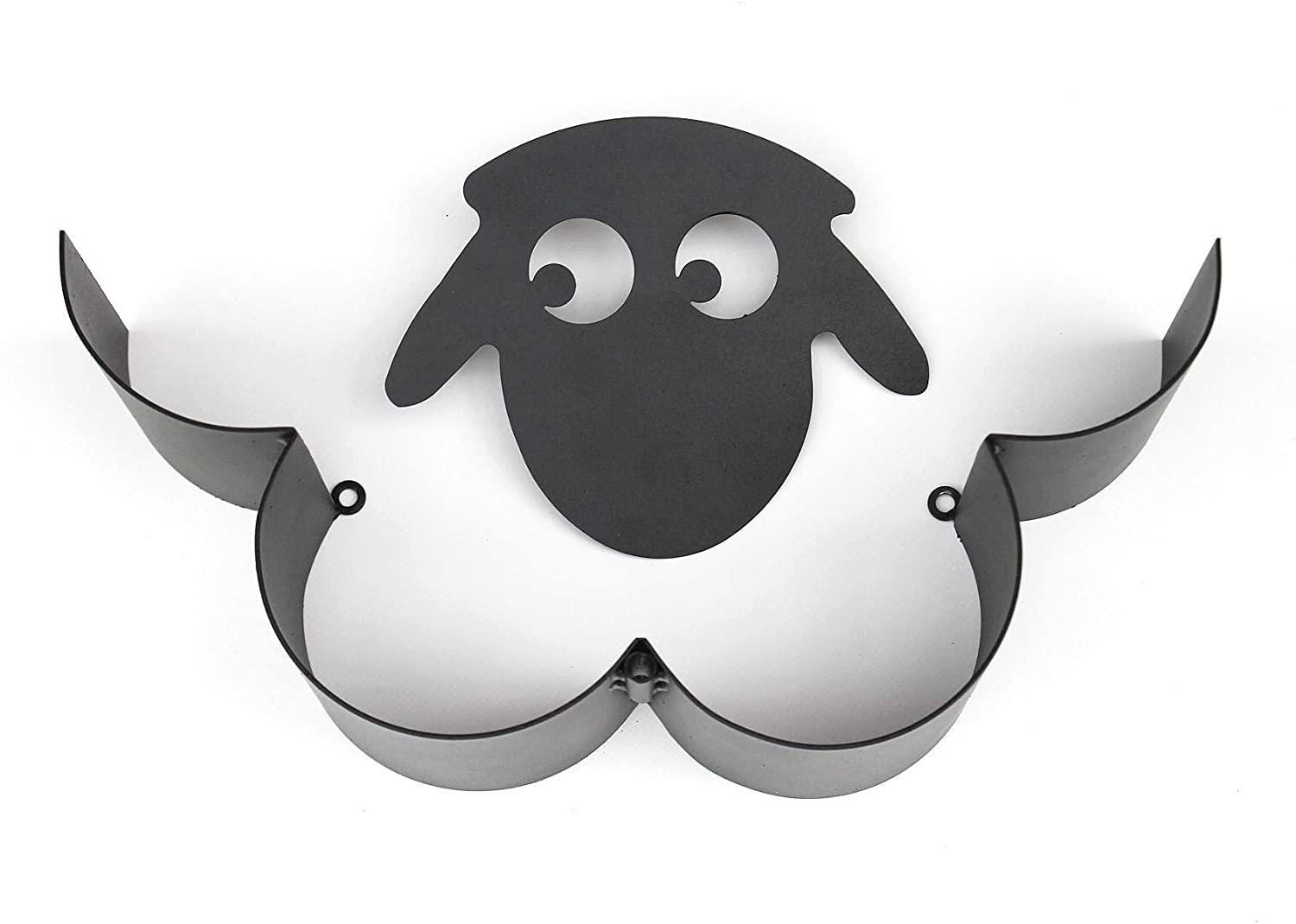 Sheep Toilet Paper Roll Holder Bathroom Wall Mounted Loo Rolls Storage Metal Rack Mount Hold Up 7 Rolls Novelty Animal Decorative Toilet Paper Holders Tissue Paper Storage Stand Wall Mount Iron Tissue Basket Sheep Art Decoration Bathroom House Office Stevvex