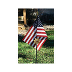 Sheriff Veteran Grave Marker With 30 Inch Tall American Cemetery Flag, Sheriff 5 Point Star Badge. The Military Gift Store
