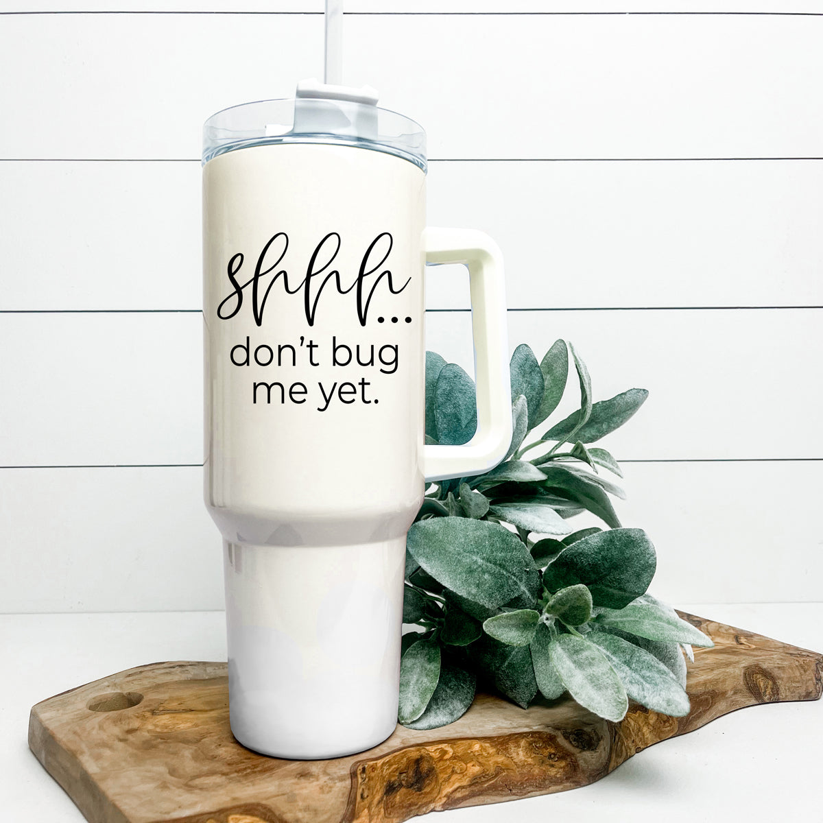 Don't Bug Me 40oz Insulated Tumbler With Handle Lid Straw Travel Mug BandsCo Straps