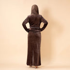 Shimmer Velvet Ruched Mermaid Gown(MA358)