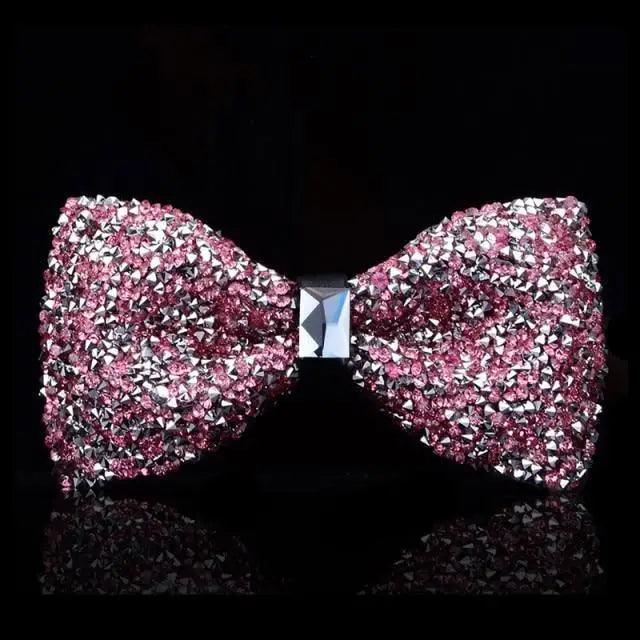 Shiny Butterfly Men Bowtie Sparkling Wedding Bridegroom Bow Ties  Adjustable Length Party Bowties Stevvex