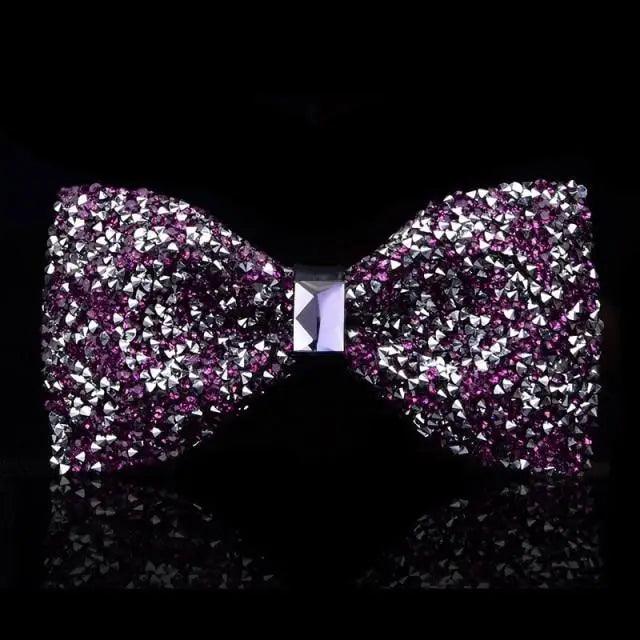 Shiny Butterfly Men Bowtie Sparkling Wedding Bridegroom Bow Ties  Adjustable Length Party Bowties Stevvex
