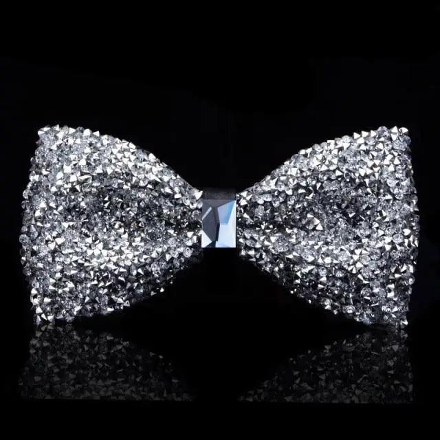 Shiny Butterfly Men Bowtie Sparkling Wedding Bridegroom Bow Ties  Adjustable Length Party Bowties Stevvex