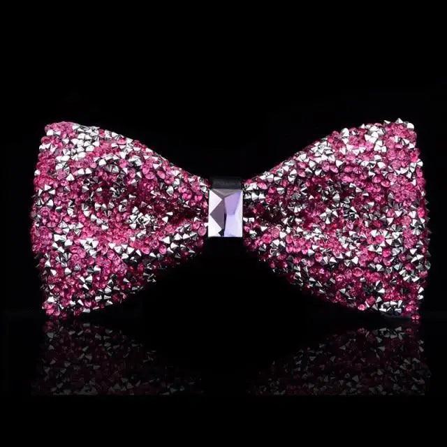 Shiny Butterfly Men Bowtie Sparkling Wedding Bridegroom Bow Ties  Adjustable Length Party Bowties Stevvex