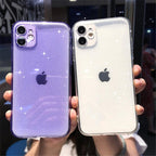 Shiny Candy Color Glitter Transparent Phone Case For iPhone 11 Pro X XR XS Max 7 8 Plus 6 6s Soft Silicone Cover Screen Protection Crystal Clear Glitter Transparent Soft Bumper Silicone Sparkling Cover Stevvex