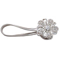 Shiny Flowers Magnetic Curtain Clip Tieback European Style Curtain Clasp Hanging Ball Rope Straps Home Decoration Accessories Crystal Curtain Magnetic Tieback Flower Curtain Clips Buckle with Stretchy Wire Rope For Home Office Decoration Stevvex