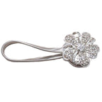 Shiny Flowers Magnetic Curtain Clip Tieback European Style Curtain Clasp Hanging Ball Rope Straps Home Decoration Accessories Crystal Curtain Magnetic Tieback Flower Curtain Clips Buckle with Stretchy Wire Rope For Home Office Decoration Stevvex