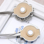 Shiny Flowers Magnetic Curtain Clip Tieback European Style Curtain Clasp Hanging Ball Rope Straps Home Decoration Accessories Crystal Curtain Magnetic Tieback Flower Curtain Clips Buckle with Stretchy Wire Rope For Home Office Decoration Stevvex