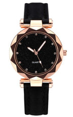 Shiny Luxury Student Watch Womens Star Quartz Watch Fashion Casual Womens Watch Bracelet Set Dial Woman Children Set Bracelet Watch Leather Band Luxury Quartz Watches