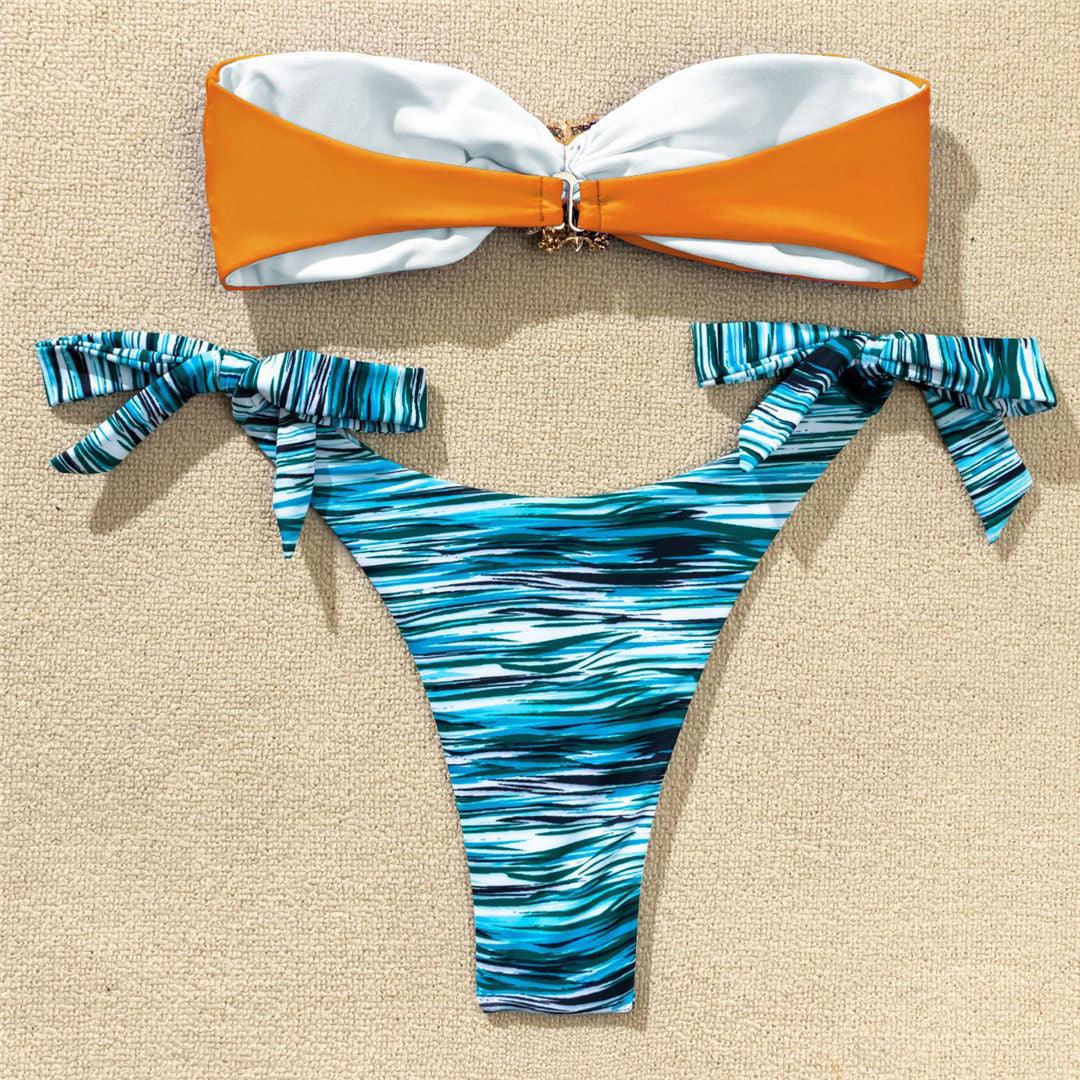 Shiny Rhinestone Strapless Bikini Female Women 2PCS Shiny Diamond Bikini Set Bra Swimsuit  Bathing Suit Swimsuit Women Swimwear Two-pieces Luxury Bikini Set Bather Bathing Suit Swimwear Stevvex