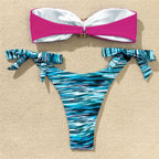 Shiny Rhinestone Strapless Bikini Female Women 2PCS Shiny Diamond Bikini Set Bra Swimsuit  Bathing Suit Swimsuit Women Swimwear Two-pieces Luxury Bikini Set Bather Bathing Suit Swimwear Stevvex