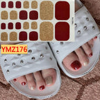 Shiny Toenail Sticker Full Cover Feet Decorations Mixed Patterns Nail Wraps Beauty Design Waterproof Toenail Art Manicure Toe Nail Polish Stickers Glitter Toenail Nail Polish Strips Decals Full Wraps Self Adhesive Toe Nail Tip Full Toe Nail Wraps
