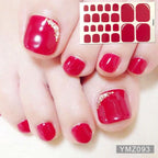 Shiny Toenail Sticker Full Cover Feet Decorations Mixed Patterns Nail Wraps Beauty Design Waterproof Toenail Art Manicure Toe Nail Polish Stickers Glitter Toenail Nail Polish Strips Decals Full Wraps Self Adhesive Toe Nail Tip Full Toe Nail Wraps