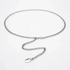 Shiny Women Metal Belt Luxurious Gold Dress Chain Belts Elegant Polished Adjustable Metal Mirror Waist Belt