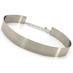 Shiny Women Metal Belt Luxurious Gold Dress Chain Belts Elegant Polished Adjustable Metal Mirror Waist Belt