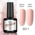 Shiny Womens Gel Nail Polish Permanent Painting Glossy Matte Effect For Manicure Nail Art Design For Womens and Girls Stevvex