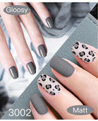 Shiny Womens Gel Nail Polish Permanent Painting Glossy Matte Effect For Manicure Nail Art Design For Womens and Girls Stevvex