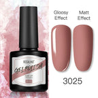 Shiny Womens Gel Nail Polish Permanent Painting Glossy Matte Effect For Manicure Nail Art Design For Womens and Girls Stevvex